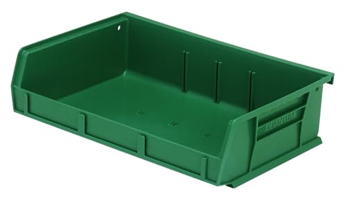 Quantum Storage QUS236 Ultra Stack and Hang Bins - 7-3/8" x 11" x 3" - 8 Pack - color: Green