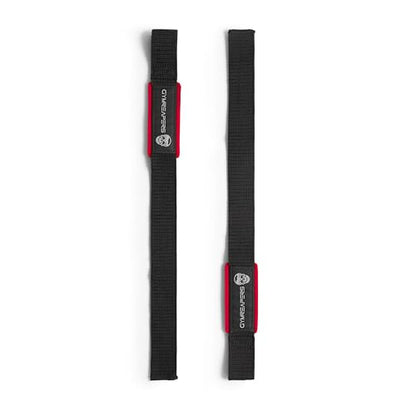 Gymreapers Lifting Wrist Straps for Weightlifting, Bodybuilding, Powerlifting, Strength Training, & Deadlifts - Padded Neoprene with 18" Cotton - color: Black/Red