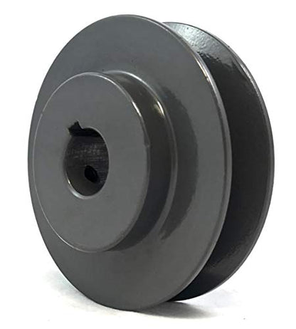 AK25 3/4" Inch Bore One Groove cast Iron Solid Pulley with OD 2.5" inch ID 3/4" Inch for V-Belts Size 4L, 5L