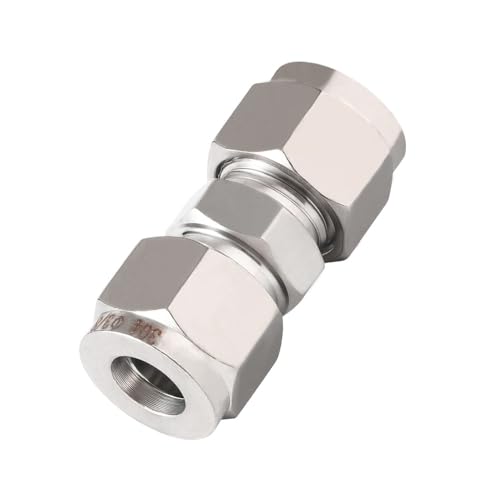 3/8 Inch OD Compression Fittings, 304 Stainless Steel, 2 Pack - size: 3/8 inch 2pcs