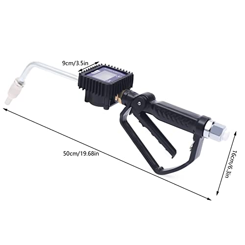 Gun Oil Electronic Digital Air Operated Oil Transfer Pump Oil Gun Oil Nozzle Gun Flow Meter Oil Hose Control Valve Heavy Duty + Meter Oil Dispenser Automotive Digital Fuel Gun - color: Hard tube+2 batteries