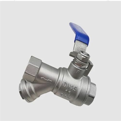 1/2" 3/4" 1" Water Pipe Valve Female Inline Y Mesh Strainer Threads Filter 304 Stainless Steel Filter with The Handle(0.5 Inch) - size: 0.5 Inch