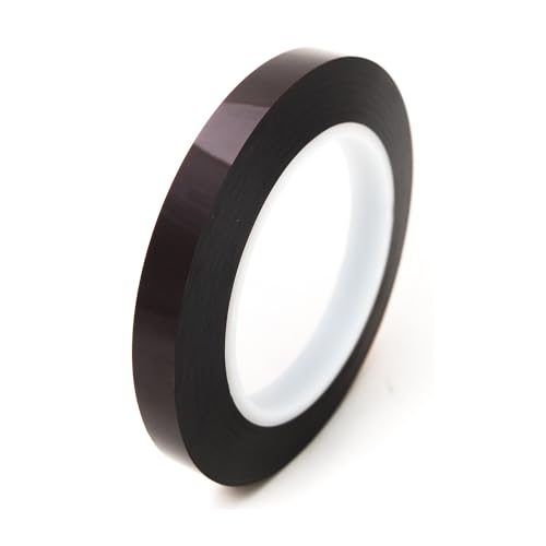Bertech High-Temperature Polyimide Masking Tape, 1 Mil Thick, 8 mm x 36 Yards - UL Recognized - size: 8 mm