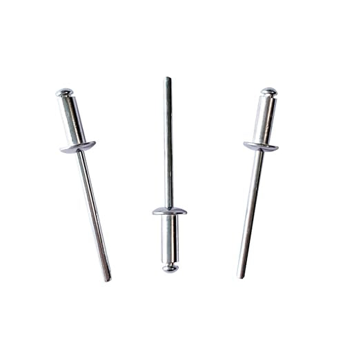Maozaa 100Pcs 1/8" x 1/2" Aluminum Blind Rivets, Pop Rivets, Silver - color: Silver, size: 1/8" x 1/2"