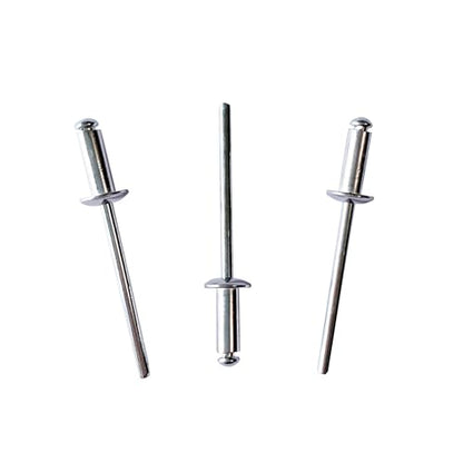 Maozaa 100Pcs 1/8" x 1/2" Aluminum Blind Rivets, Pop Rivets, Silver - color: Silver, size: 1/8" x 1/2"