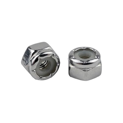 #8-32 Nylon Insert Locknuts 304 Stainless Steel - Pack of 25 - size: #8-32