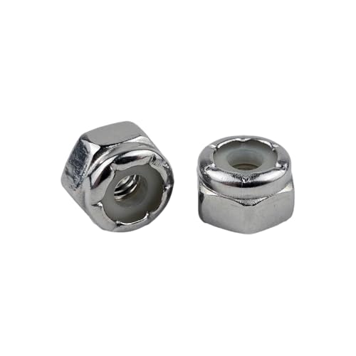 #8-32 Nylon Insert Locknuts 304 Stainless Steel - Pack of 25 - size: #8-32