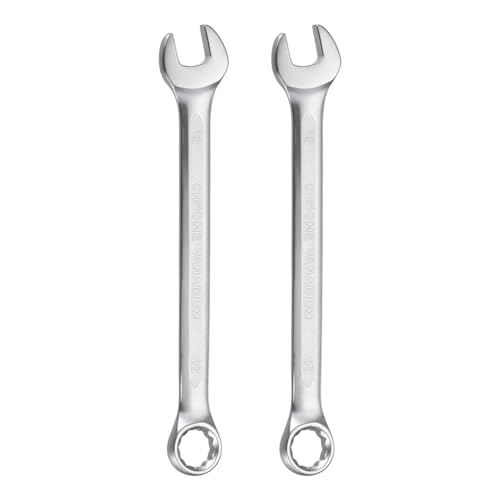 HARFINGTON 2Pcs Metric Combination Wrench 12mm Open End & 15-Degree Offset - size: 12mm