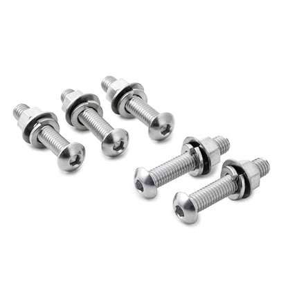 15 Sets 1/4-20 x 5/8" Button Head Socket Cap Bolts Screws with Nuts, Flat & Lock Washers, 304 Stainless Steel 18-8, Hex Drive, Bright Finish - size: 1/4-20, style: (15Sets)1/4-20 x 5/8"
