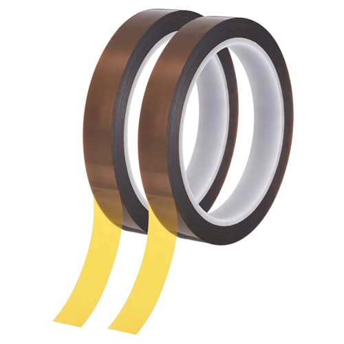 uxcell 2 Rolls Heat Tape,18mmx33m(108ft) Heat Transfer Tape(0.08mm T,Brown) - size: 18mm
