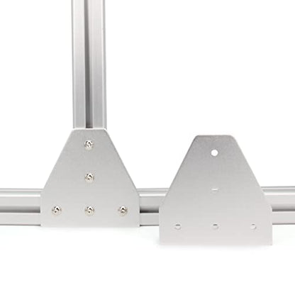 4040 Corner Bracket Plate T Shape 5 Hole 90 Degree Outside Joining Plate with M6x16mm Screws and T-Nuts for 40 x 40mm Series Aluminum Extrusion Profile, 8pcs/Pack (Silver-4040 T Shape) - style: Silver-4040 T Shape