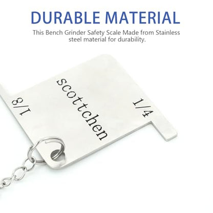SCOTTCHEN Bench Grinder Safety Gauge, Stainless Steels Bench Grinder Safety Scale with Anti-lost Magnet-2 Pack - color: For Bench Grinder--2 Pack