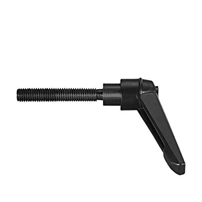 uxcell M8 x 50mm Handle Adjustable Clamping Lever Thread Push Button Ratchet Male Threaded Stud Knobs Rotating Screw Handles Bolts with Locking Lever Black 2pcs - size: M8x50mm