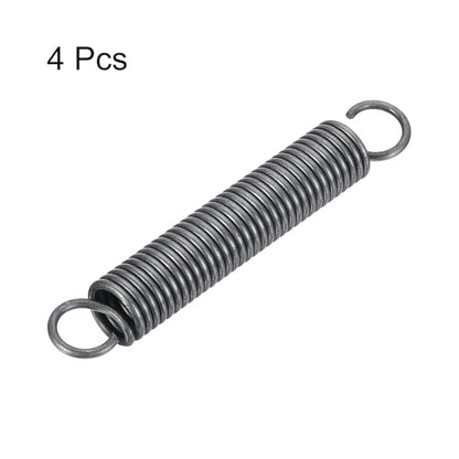 uxcell Extension Spring - 2.5mm Wire Dia, 18mm OD, 120mm Free Length, Silver, Oil Rubbed, Stainless Steel, 4Pcs - size: 120mm
