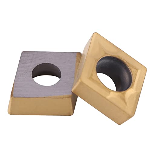 10PCS Carbide Inserts, CNC CCMT060204 HM YBC251 Carbide Lathe Tools, Blade Cutter Lathe Turning Tool with Storage Case for Semi Finishing Steel