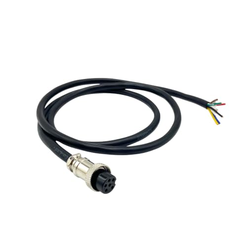 GX16 6 Pin Aviation Connector Cable Female Plug with Wire 1M - color: 6 pin, size: 1 m