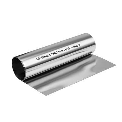 304 Stainless Steel Foil Roll, 0.4mm x 200mm x 1M Stainless Steel Sheet, Metal Foil for Crafts, Electronic Equipment, Industry Machinery, Hardware - size: 0.4mm x 200mm x 1M