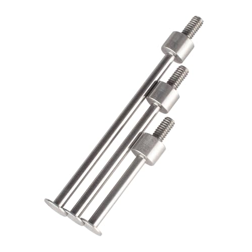 Flat Contact Points Set for Dial Indicator Depth Gauge M2.5 Thread 0.4mm Thickness 5mm Diameter (L20/L30/L40mm)