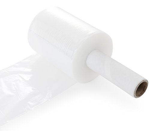 (R) Stretch Wrap 5" x 1000' Roll With Handle, 80 Gauge Extra Thick Durable Self-Adhering Plastic Wrap for Moving, Packing Wrap Industrial Strength, Clear Plastic Pallet Shrink (2 Pack) - size: 2 Pack