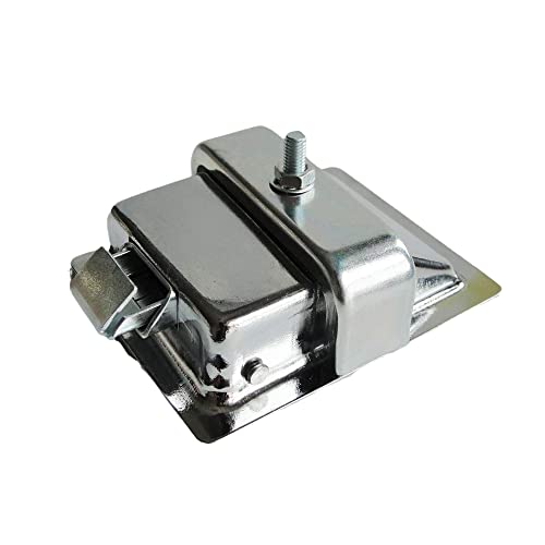 2 PCS Flush Mount Paddle Handle Stainless Steel Locking Door Latch RV Paddle Entry Interior Handle Knob Deadbolt Toolboxes and Compartment Silver - color: Silver