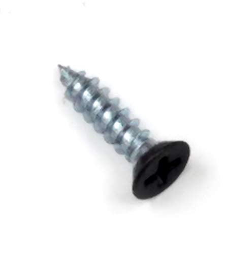 Wood Screws for Door Hinges DIY Cabinets Black #9 x 1 Inch 24-Pack - color: BLACK