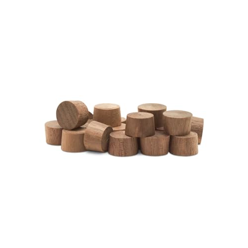 Wood Plugs for Furniture, 3/8 inch Walnut Wood Flat-Head Plug, Wooden Plug for Screw Holes - Pack of 25 by Woodpeckers - size: 3/8 Inch