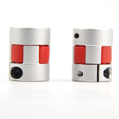 5mm to 8mm Bore Aluminium Plum Flexible Shaft Coupling Servo Stepper MotorJaw D20xL25 Connector Flexible Shaft Couplers for 3D Printer/CNC Machine/DIY Encoder, 2pcs/Pack (5mmx8mm) - size: 5mmx8mm