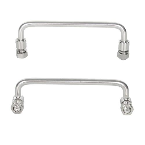 304 Stainless Steel Folding Handle, 6.0in Hole Center, 2 Pack - size: Hole Center 6.0in