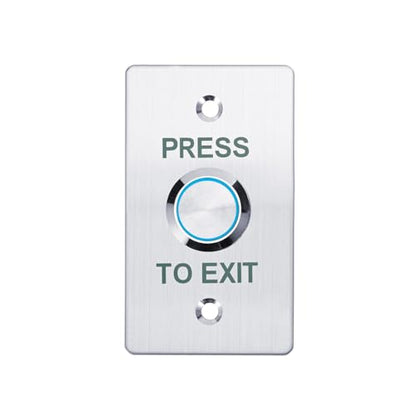 Push to Exit Button，12V DC Push to Exit Switch with LED Light, IP67 Waterproof,NC/NO/COM Outputs, Surface Mount Request-to-Exit Device for Access Control Systems (86X50-B) - color: 86X50-B