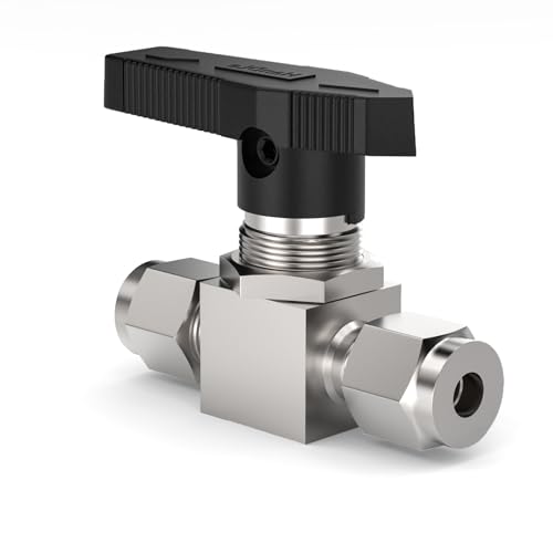 1PCS 304 Stainless Steel Compression Valve,3/4" Tube OD Straight Adapter, for water/oil/air systems. - size: 3/4" OD (Valve)