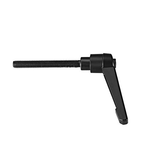 uxcell M6 x 40mm Handle Adjustable Clamping Lever Thread Push Button Ratchet Male Threaded Stud Knobs Locking Rotating Screw Handles Quick Release Bolt Black 2pcs - color: Black, size: M6 x 40mm