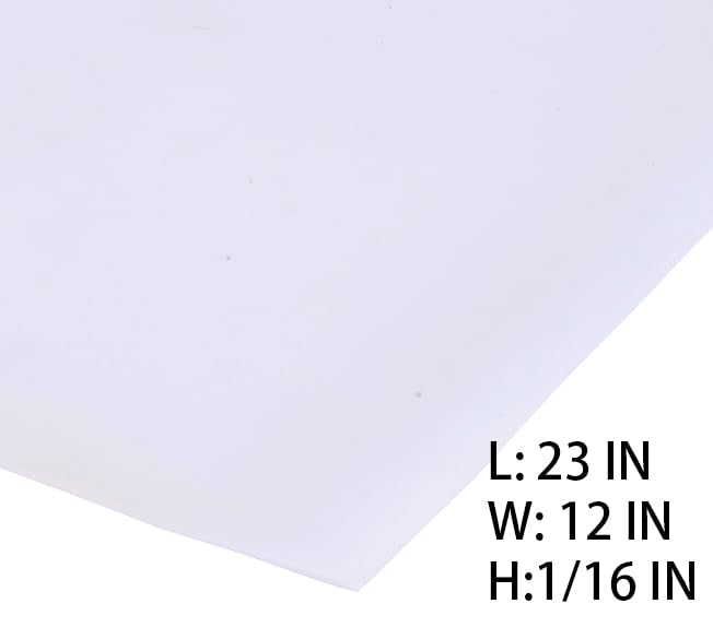 Neoprene Rubber Sheet Solid Rubber Strips Roll Mat PadInsulation High Temperature Rsistant for DIY Gaskets, Pads, Sealing, Cushion (Translucent, 12" X 23" X 1/16" (.062")) - color: Translucent, size: 12" X 23" X 1/16" (.062")