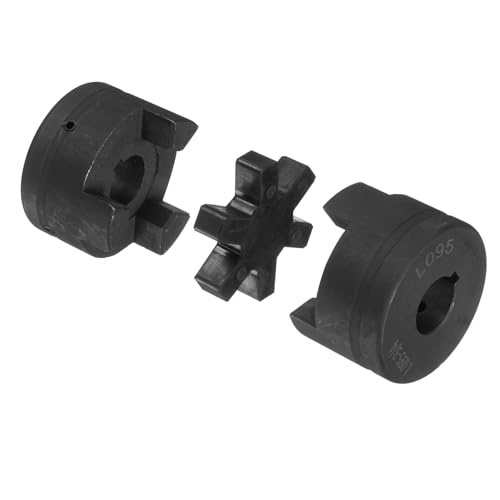 uxcell 3/4" to 3/4" L095 Flexible 3-Piece L-Jaw Coupling Coupler Set & Buna-N NBR Rubber Spider for Log Splitter Hybrid Equipment - size: 3/4 " to 3/4"