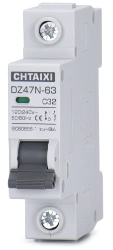 AC Miniature Circuit Breaker, 32 Amp 120V/240V 1 Pole - style: 32 Amp