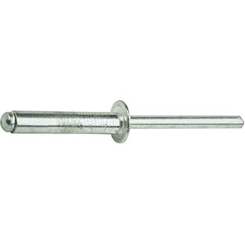 Fastenere Pop Rivets - 1/8" x 5/8" (100pcs) Heavy Duty, Open-End, Aluminum, Dome-Head Blind Rivets, Corrosion-Resistant, High Tensile & Shear Strength, 4-10 Gap 0.501"-0.625" - size: 1/8" x 5/8" (4-10) (100 Pack)