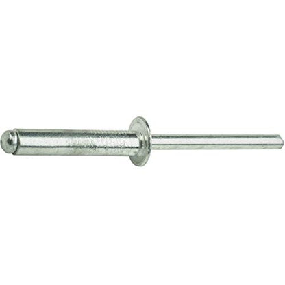 Fastenere Pop Rivets - 1/8" x 5/8" (100pcs) Heavy Duty, Open-End, Aluminum, Dome-Head Blind Rivets, Corrosion-Resistant, High Tensile & Shear Strength, 4-10 Gap 0.501"-0.625" - size: 1/8" x 5/8" (4-10) (100 Pack)