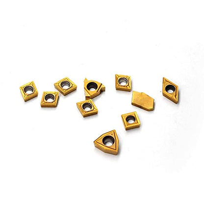 OSCARBIDE Carbide Turning Inserts 10 Pieces/Pack,MGMN200,11ER A60,GTN-2,WCMT050304,CCMT060204,DCMT070204 or 1/2"Shank or 3/8"Shank Indexable Lathe Turning Tool Holder Insert Replacement