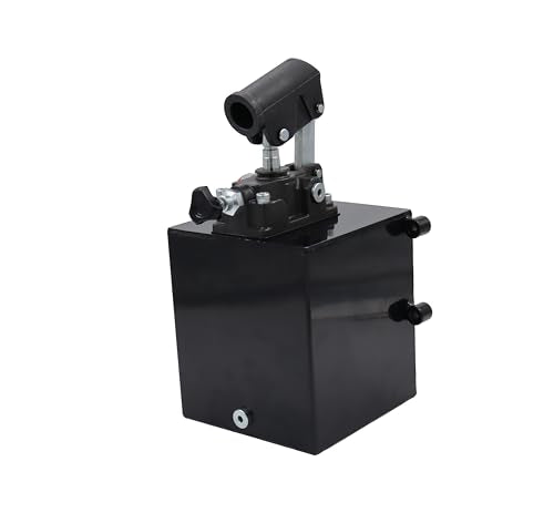 Spare Parts Holland - Single Acting Hydraulic Piston Hand Pump with Release Knob, Hand Operated Hydraulic Pump 3/8" NPTF Ports (1.5 CID 5 Qrt Tank (1.3 Gal) - size: 1.5 CID 5 Qrt tank (1.3 Gal)