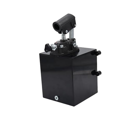 Spare Parts Holland - Single Acting Hydraulic Piston Hand Pump with Release Knob, Hand Operated Hydraulic Pump 3/8" NPTF Ports (1.5 CID 5 Qrt Tank (1.3 Gal) - size: 1.5 CID 5 Qrt tank (1.3 Gal)
