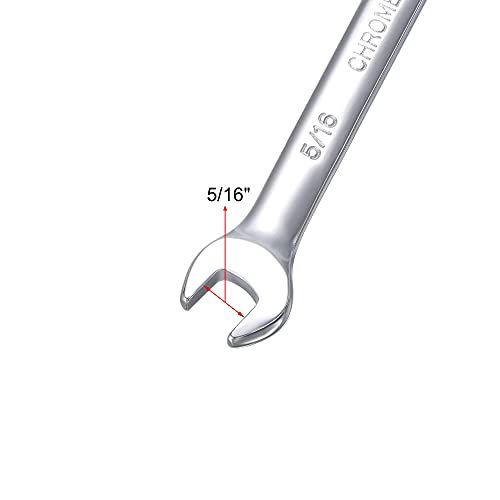 uxcell 5/16 Inch Ratcheting Combination Wrench SAE 72 Teeth 12 Point Ratchet Box Ended Spanner Tools, Cr-V - size: 5/16"