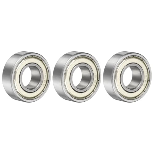 uxcell 1616ZZ Deep Groove Ball Bearing, 3pcs 1/2" x 1-1/8" x 3/8" Hign Carbon Chrome Steel Z2 Double Metal Sealed Bearing (P6) - size: 1616ZZ 1/2" x 1-1/8" x 3/8"