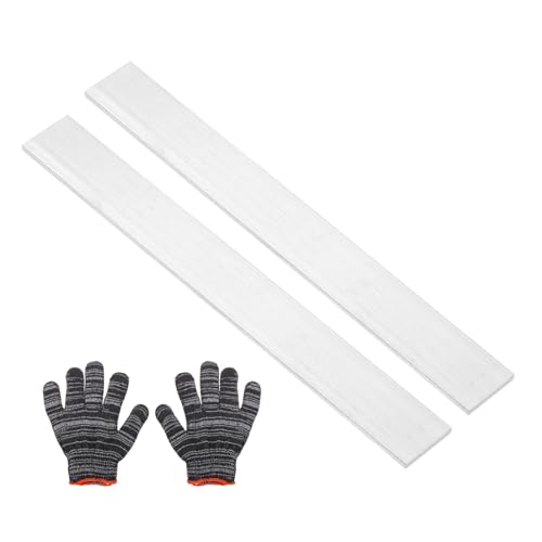 uxcell Square Aluminum Flat Bar with Gloves 0.08"x1.8"x12"/2x45x305mm 2Set - size: 0.08" x 1.8" x 12"/2 x 45 x 305mm