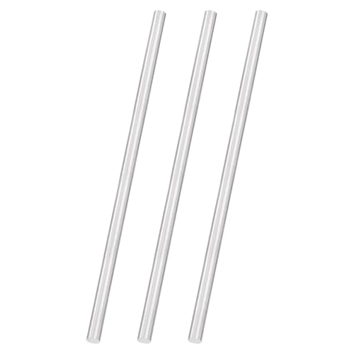 uxcell 3pcs 304 Stainless Steel Round Rods, 3/8" Dia x 10" Length Stainless Steel Metal Solid Shaft Rod Bar for Industry Use Metal Working Hobbies DIY Craft, Silver - size: 3/8" Dia x 10" Length