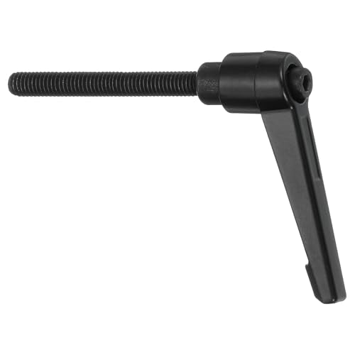 uxcell 1Pcs M6 x 50mm Adjustable Knobs Handle Male Thread Push Button Ratchet Quick Release Locking Rotating Bolt for Lathe Machinery, Black - size: M6 x 50mm