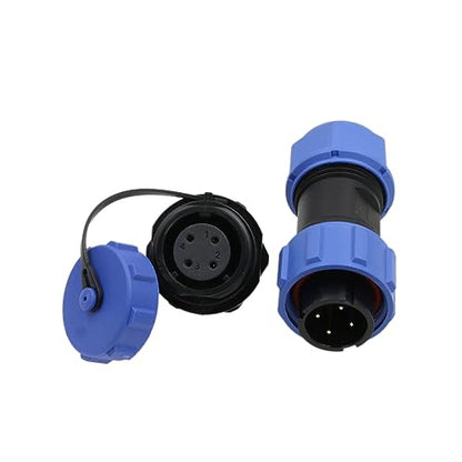 SP17 4 Pin Connector Waterproof Aviation Circular 5A Male Female Cable Plug Chassis Socket for Outdoor Power Light Application - size: 4 pin 5A