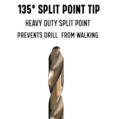 Drill America #2 Cobalt Drill Bit (Pack of 12), DWDCO Series - size: #2