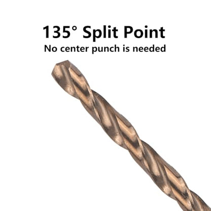 5/32 in. x 6 in. Cobalt Aircraft Extension Drill Bits Set(5PCS), M35 High Speed Steel Drill Bit Extra Long Deep Hole Drilling for Stainless Steel, Plastic and Wood - size: 5/32"x6"(5PCS)