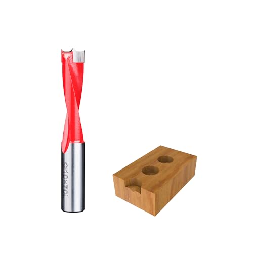HUHAO 10mm Carbide Tipped Brad Point Boring Bit, Left Hand Dowel Drill Bits - size: 10mm Dia x 70mm Long x 10mm Shank L