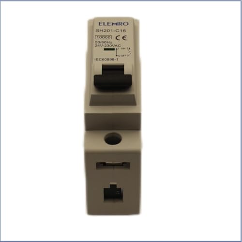 DC MCB, Miniature Circuit Breaker, Breaking Capacity of 10KA, 2P, 24VDC to 250VDC, 10-63Amps, with Indicator Window (16A)
