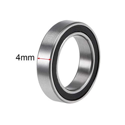 uxcell 6701-2RS Deep Groove Ball Bearings Z2 12mm x 18mm x 4mm Double Sealed Chrome Steel 10pcs (Pack of 2) - size: 12x18x4mm (Pack of 2)